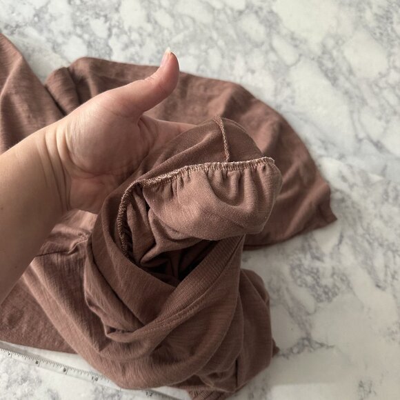 Nation LTD Lored Smocked Peasant Tee in Granite - Picture 6 of 11